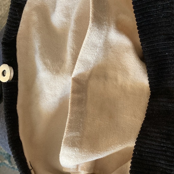 Black Corduroy Tote Bag, EUC - Picture 5 of 5